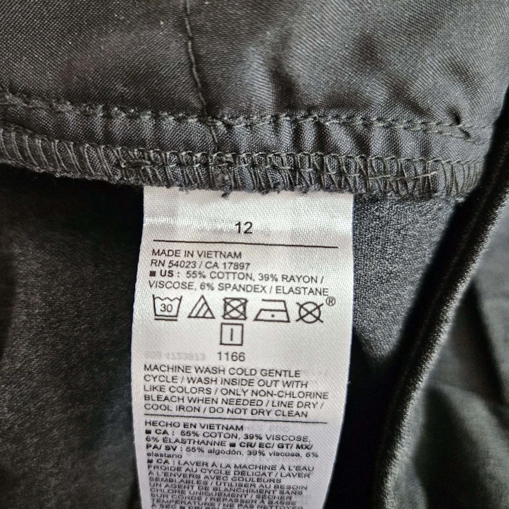 Old Navy Old Navy Womens Pixie Ankle Pants Sz 12 Gray Cotton Blend Stretch Size 34" / US 12 / IT 48 - 6 Thumbnail