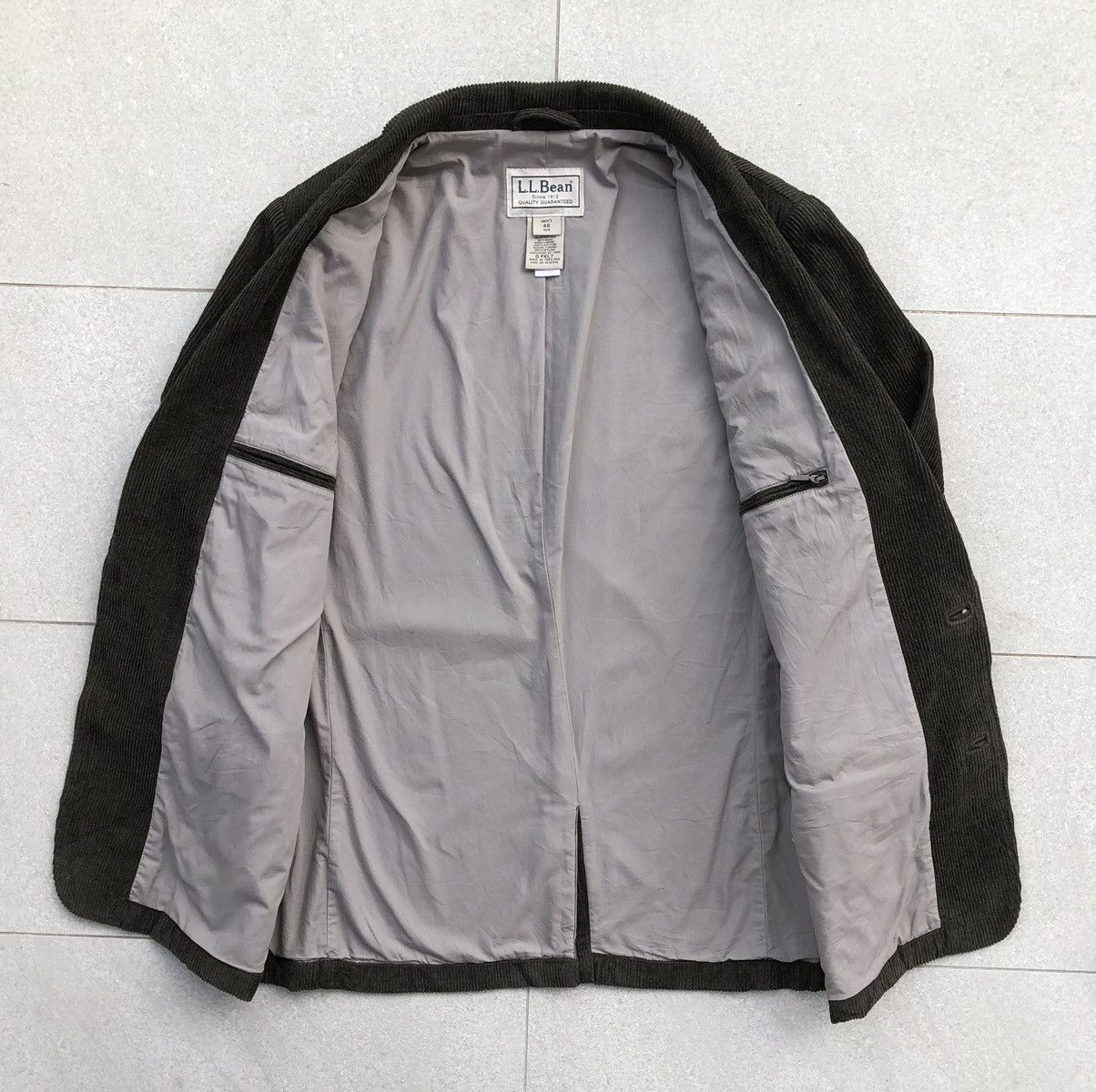 L.L. Bean L.L.Bean Corduroy Elbow Patch Plain Lined Coat Jacket Size US M / EU 48-50 / 2 - 16 Thumbnail