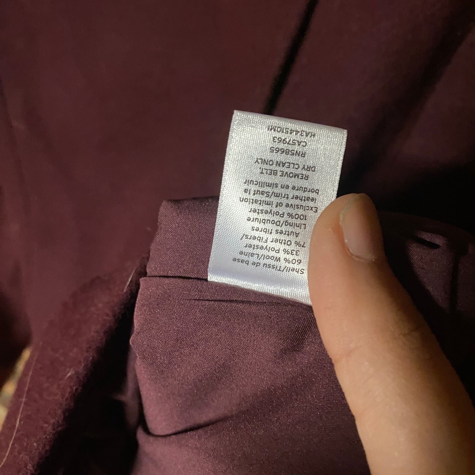 Other Halogen Burgundy Wool Blend Wrap Jacket Pea Coat Size Small Size S / US 4 / IT 40 - 5 Thumbnail