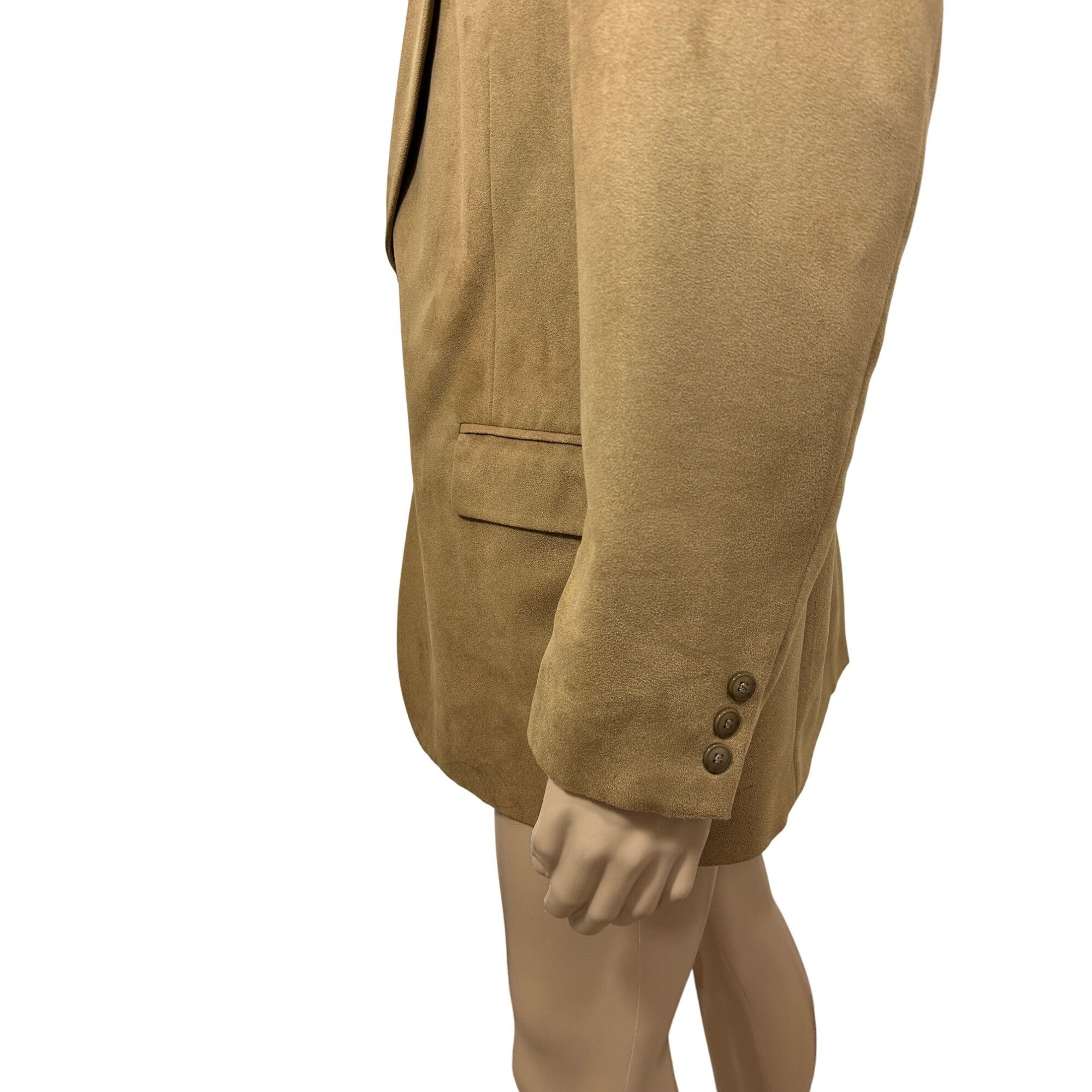 Other Jeffrey Banks Men’s Blazer Brown 42 R Vintage Polyester Sued Size US L / EU 52-54 / 3 - 11 Thumbnail