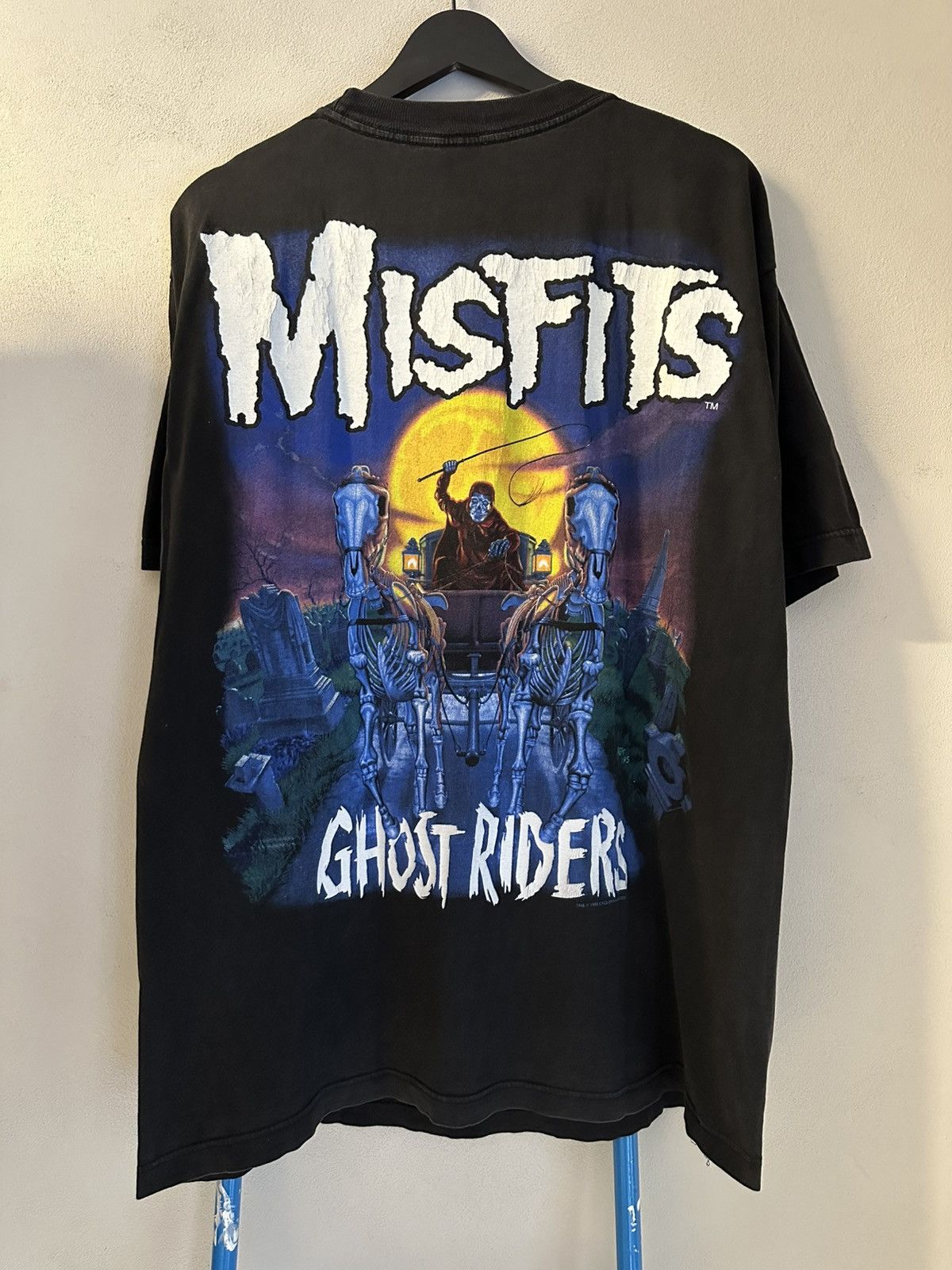 Vintage Vintage 1995 Misfits Ghost Riders t-shirt Size US XL / EU 56 / 4 - 4 Thumbnail