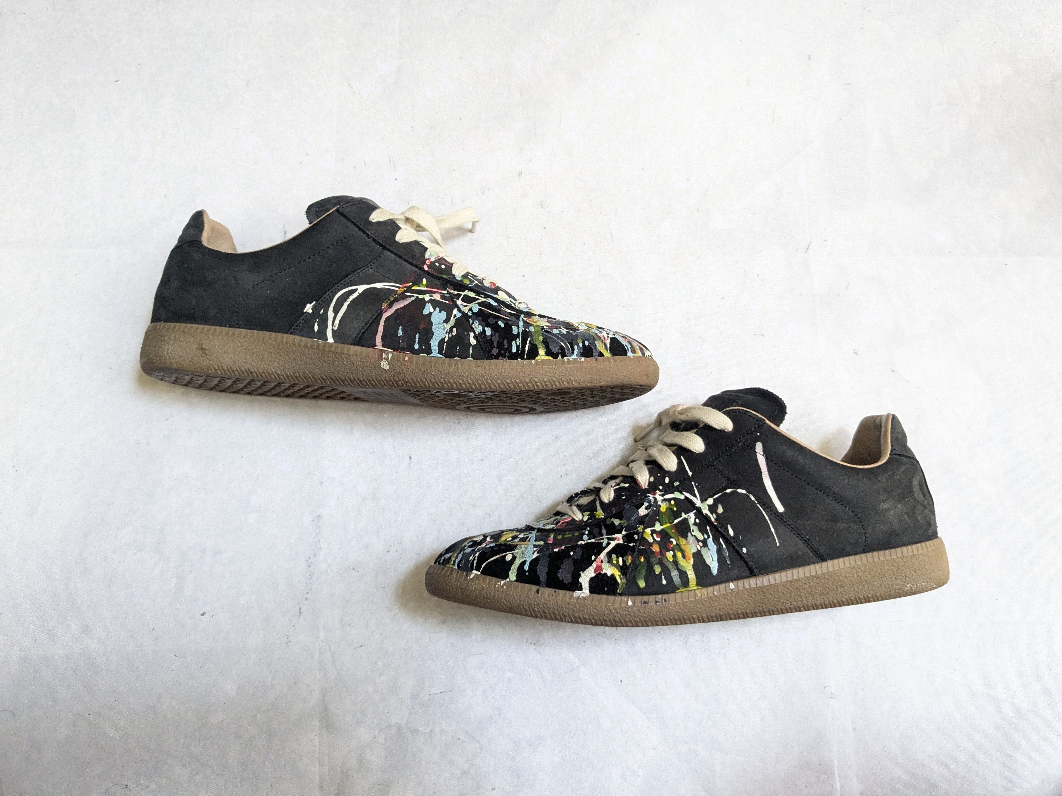 Maison Margiela Maison Margiela Replica GAT Paint Splatter 11 44 Black Size US 11 / EU 44 - 1 Thumbnail