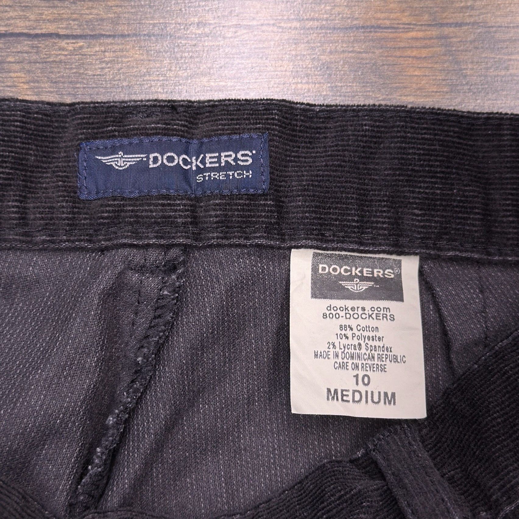 Dockers VINTAGE Dockers Black ContINENTAL Pants Womens 10M High Rise Tapered Leg Stretch New Size 32" / US 10 / IT 46 - 4 Thumbnail