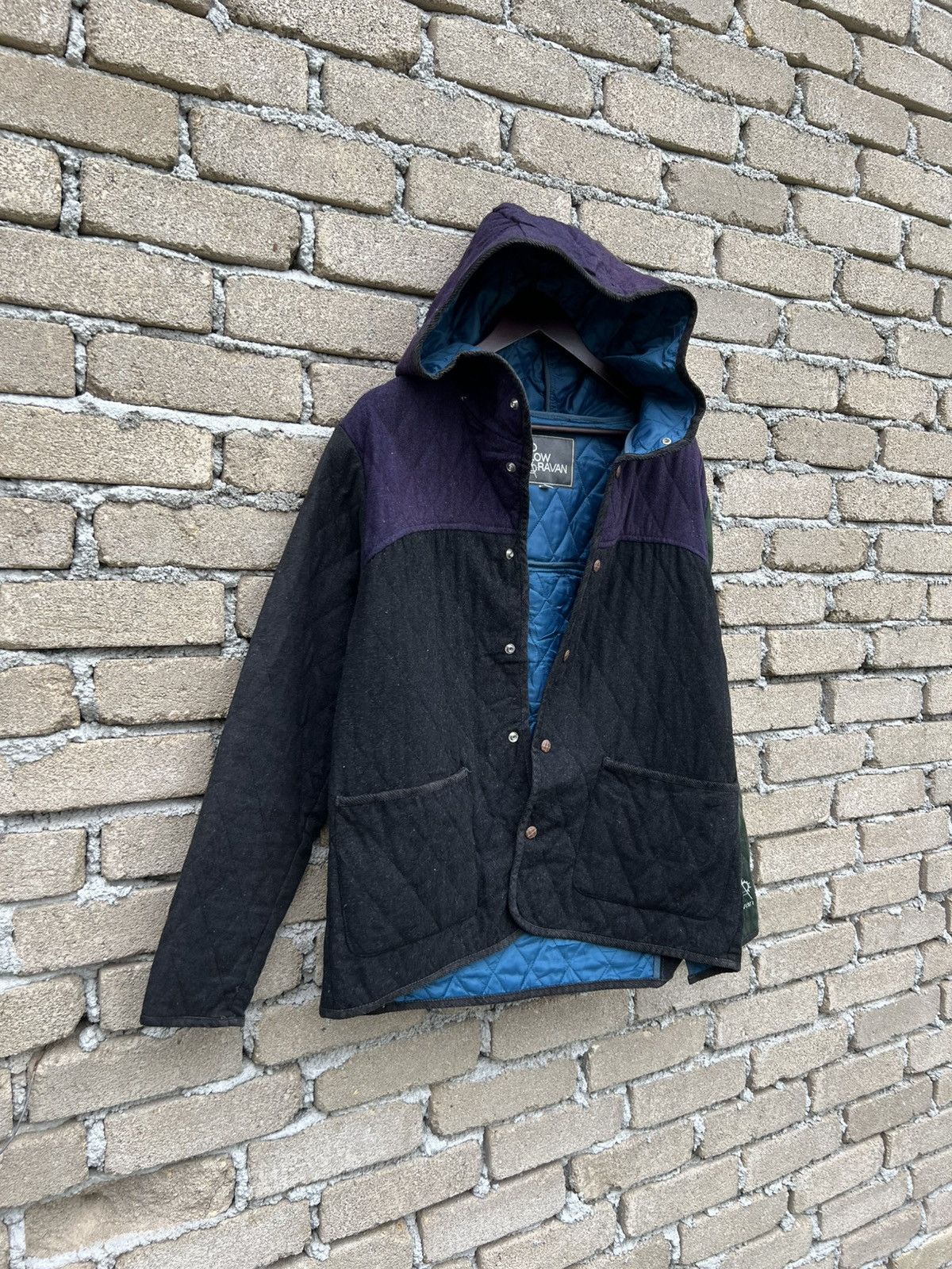 go slow caravan Go Slow Caravan Wool Hooded Jacket Size M / US 6-8 / IT 42-44 - 3 Thumbnail