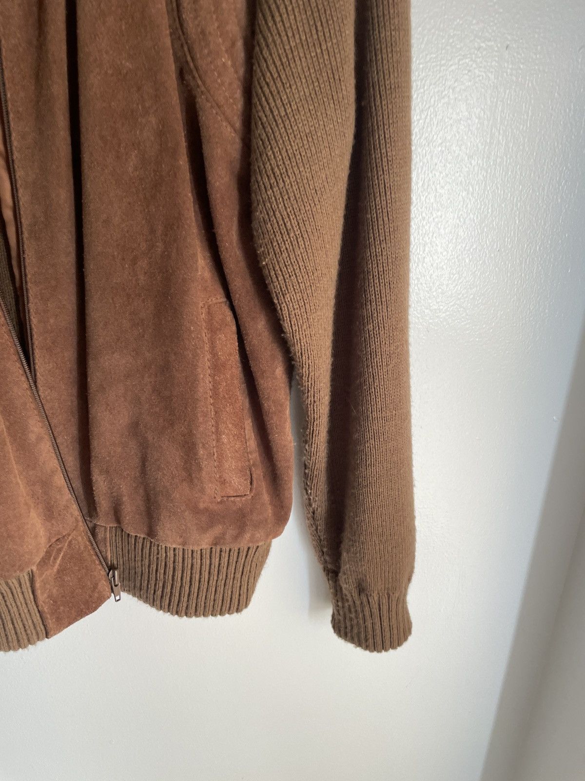 Vintage 60s Suede Knit Jacket Size US M / EU 48-50 / 2 - 4 Thumbnail
