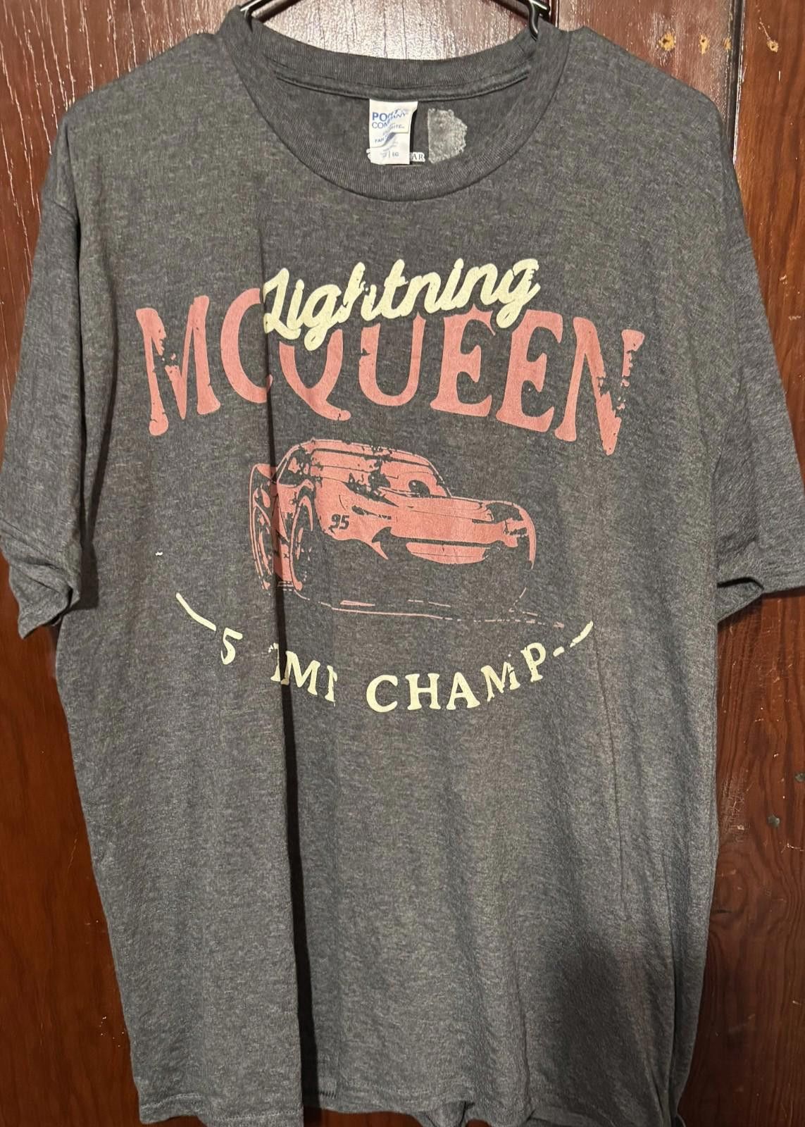 Disney Lightning McQueen Cars Disney Pixar T-Shirt Gray Men Sz XL Size US XL / EU 56 / 4 - 1 Thumbnail