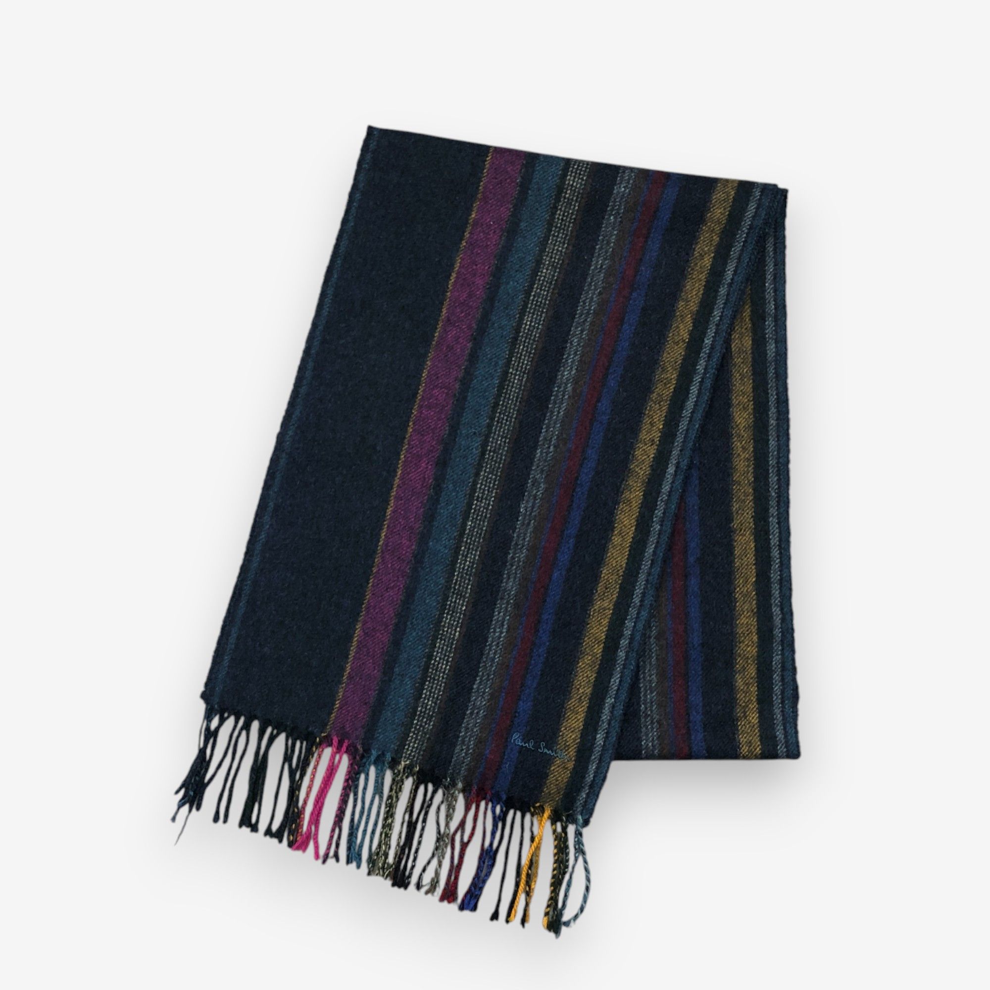 Paul Smith Vintage Paul Smith Scarf Muffler Wool Winter Fringe Scarves Size ONE SIZE - 3 Thumbnail