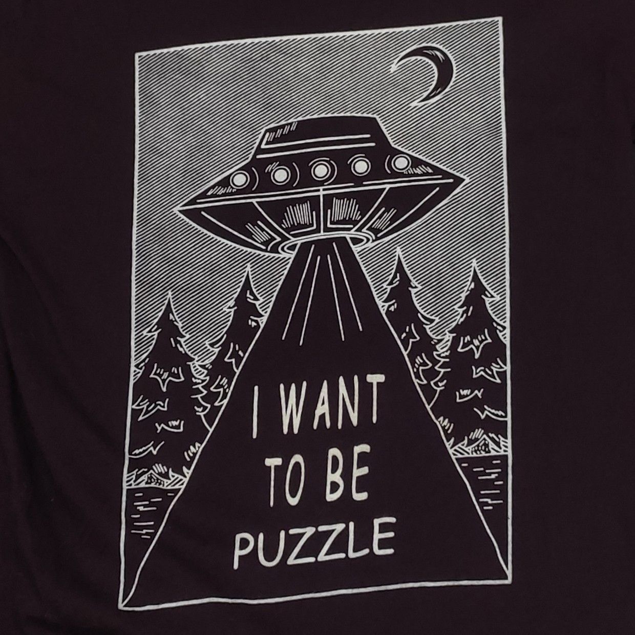 Japanese Brand × Vintage Vintage UFO I want to be puzzle Tee Size US S / EU 44-46 / 1 - 2 Thumbnail