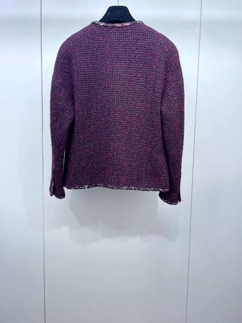 Chanel Chanel 22A soft tweed off-shoulder round-neck jacket 2504-N Size XS / US 0-2 / IT 36-38 - 2 Thumbnail
