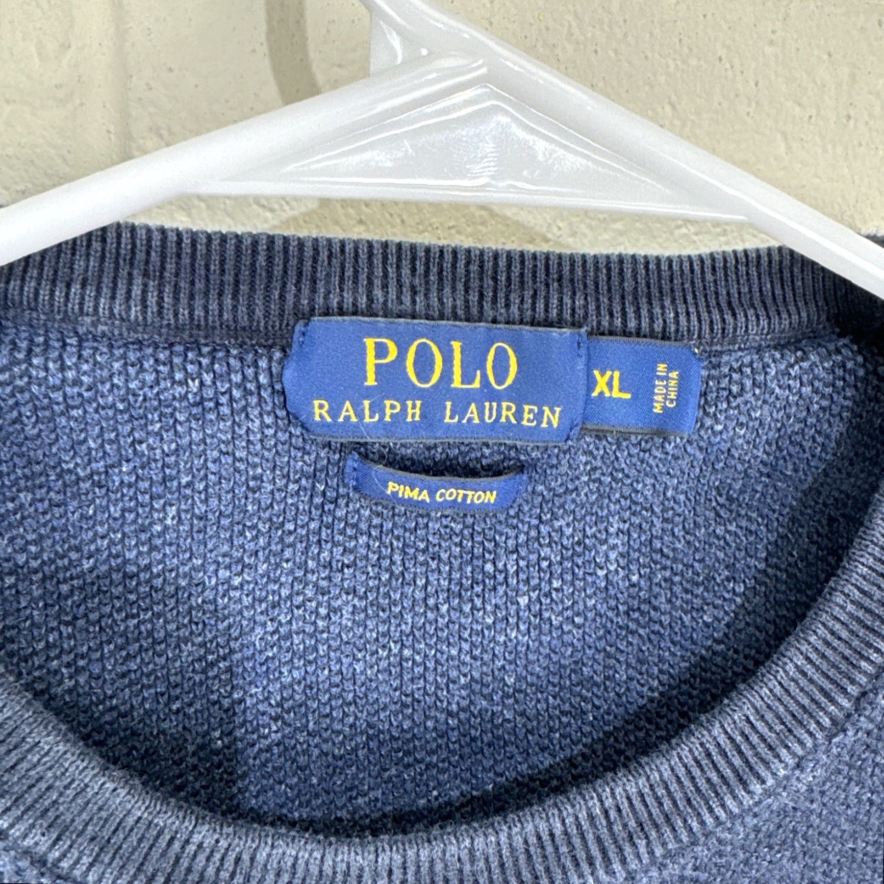 Ralph Lauren Polo Ralph Lauren Men's Knit Sweater XL Blue Crew Neck Pullover Casual Lightweight Outdoor Size US XL / EU 56 / 4 - 2 Thumbnail