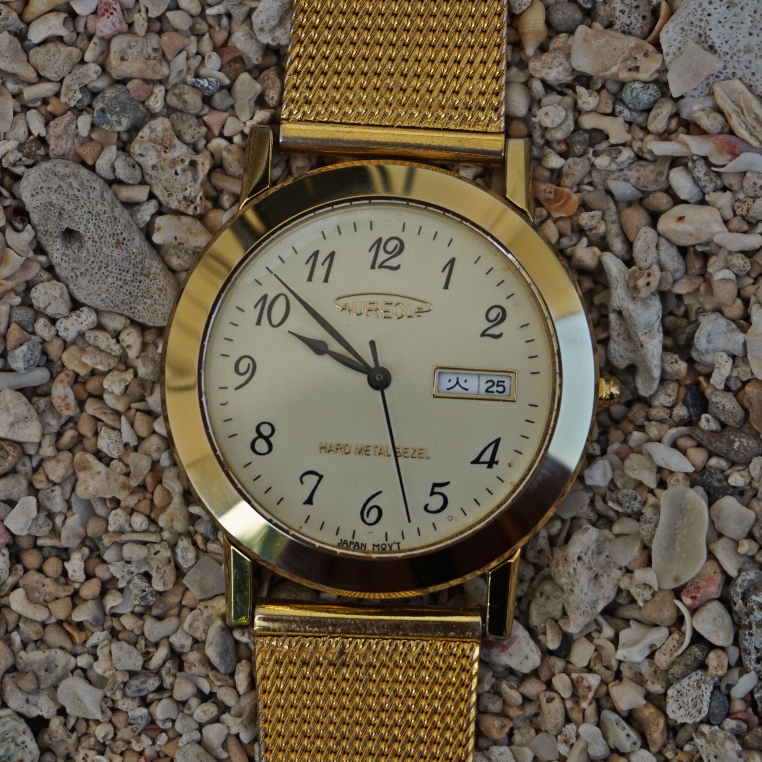 Vintage 90s Aureole Swiss Hard Metal Bezel watch Size ONE SIZE - 5 Thumbnail