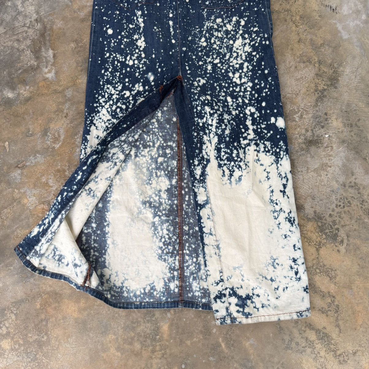 Jean Paul Gaultier Vintage JPG Jean Paul Gaultier Acid Wash Denim Skirt Size 29" - 6 Thumbnail