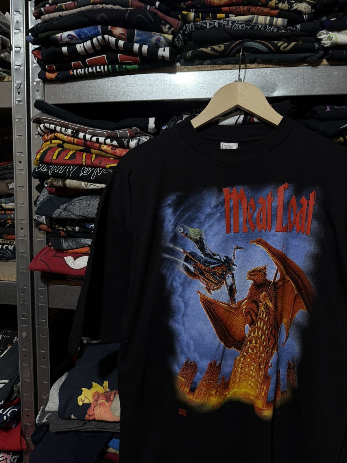Vintage Vintage 1994 Meat Loaf World tour 93 94 95 Rock Band T-Shirt Size US XL / EU 56 / 4 - 4 Thumbnail