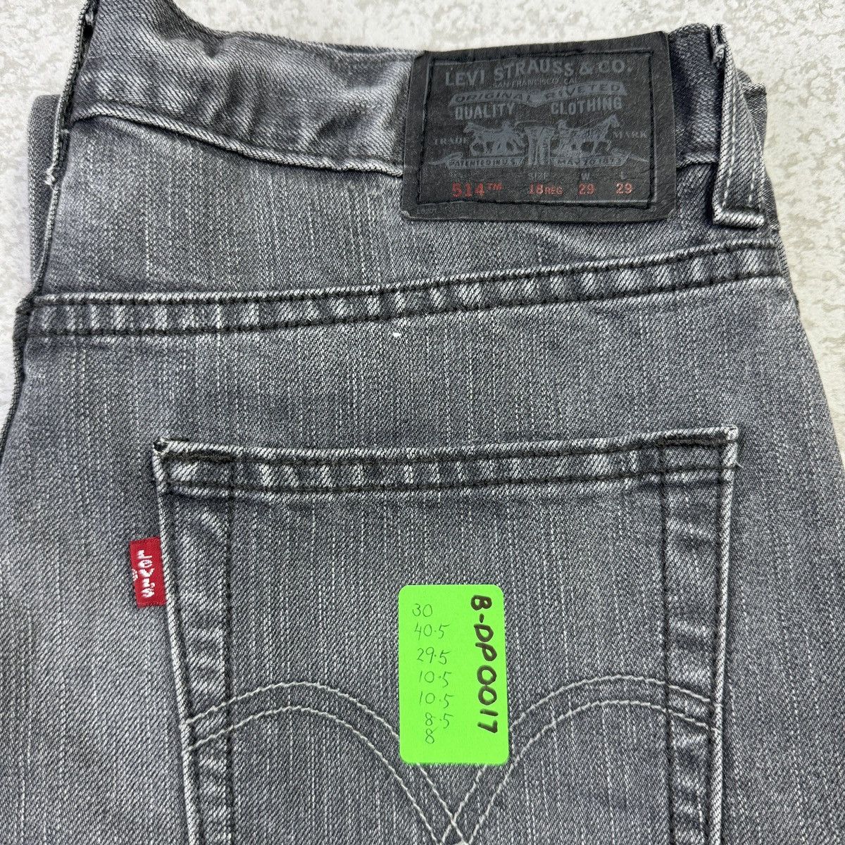 Levi's Levis 514 Washed Black Slim Straight Jean Size US 30 / EU 46 - 14 Thumbnail