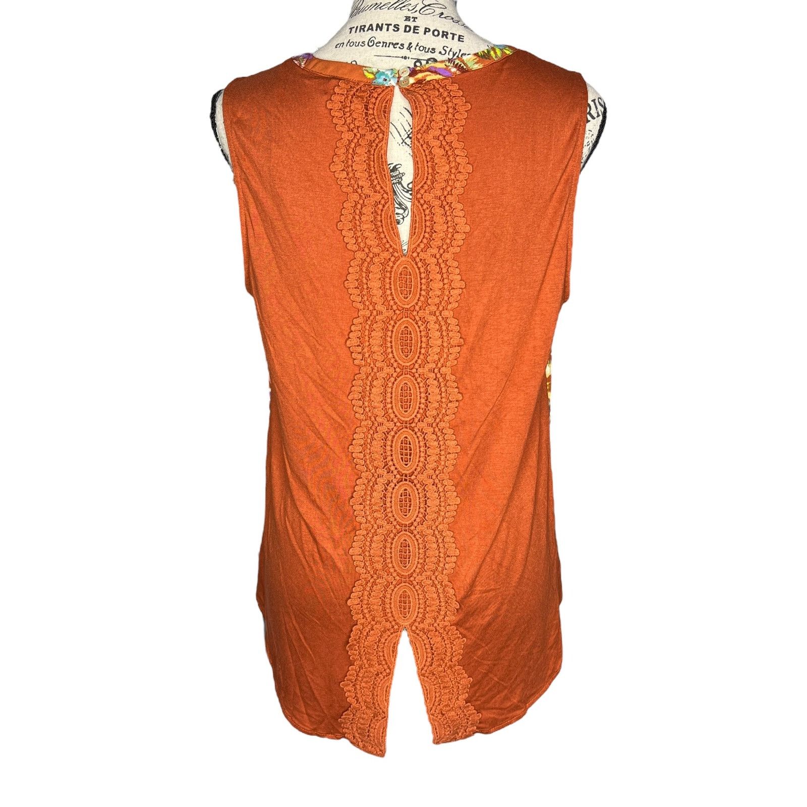 Other Quin Keyhole Crochet Blouse - Stitch Fix Mixed Material Top Size M / US 6-8 / IT 42-44 - 5 Thumbnail