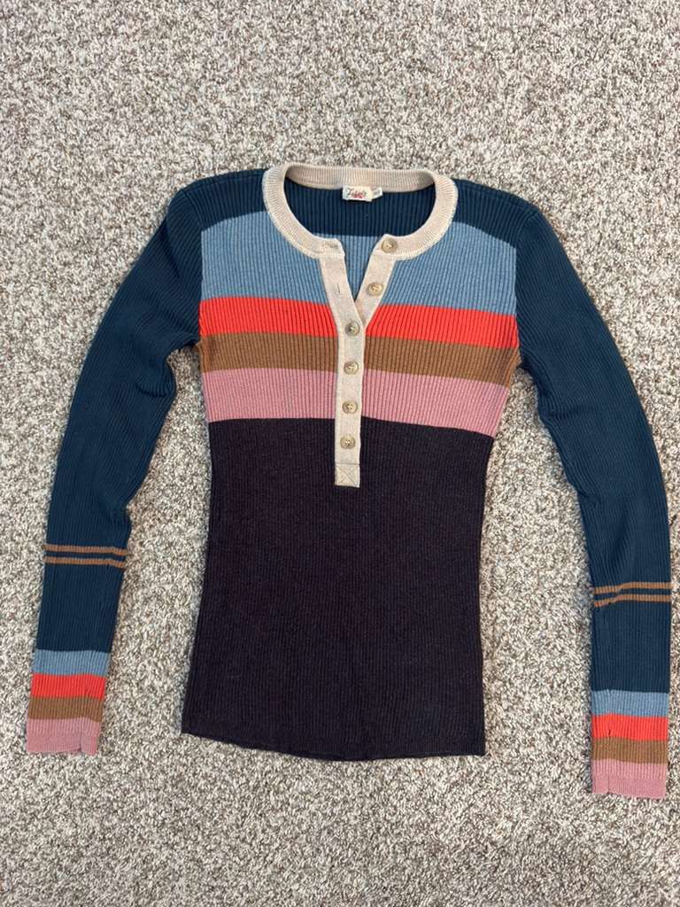 Faherty Faherty Mikki Henley Sweater Organic Cotton/Cashmere - XS Size XS / US 0-2 / IT 36-38 - 1 Thumbnail