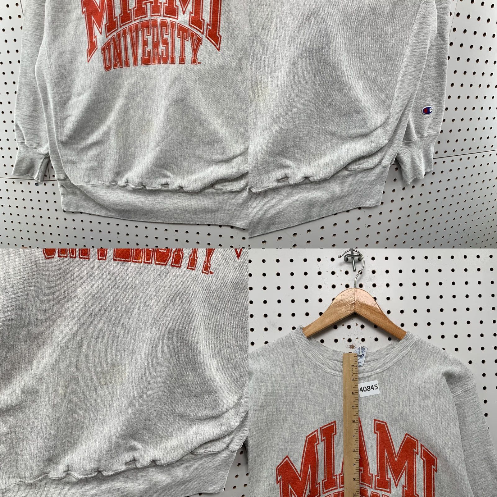 Champion VINTAGE Champion Shirt Mens XL Gray 90s Miami University Sweatshirt Reverse Weave 5x28 Size US XL / EU 56 / 4 - 9 Thumbnail