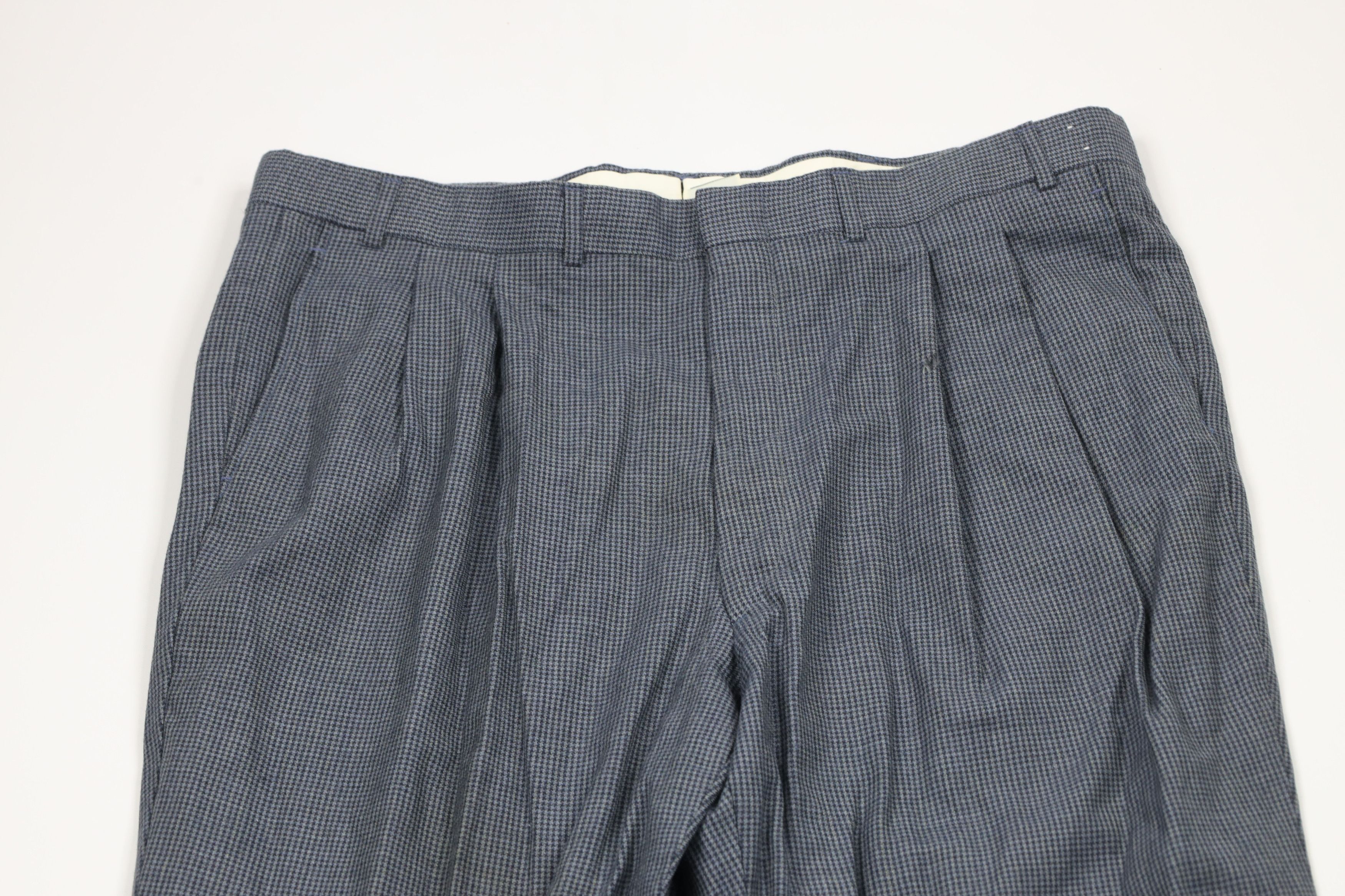 Vintage Vintage 70s Streetwear Wool Houndstooth Wide Leg Pants USA Size US 38 / EU 54 - 2 Thumbnail