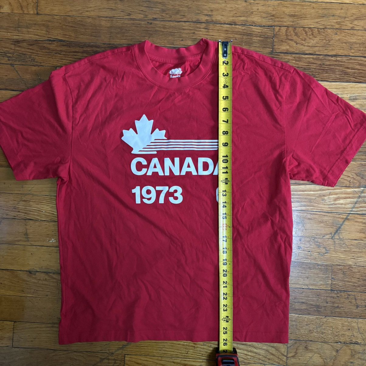 Roots Roots Canada 1973 Red Organic Cotton Graphic T-Shirt Size 4 Size US M / EU 48-50 / 2 - 2 Thumbnail