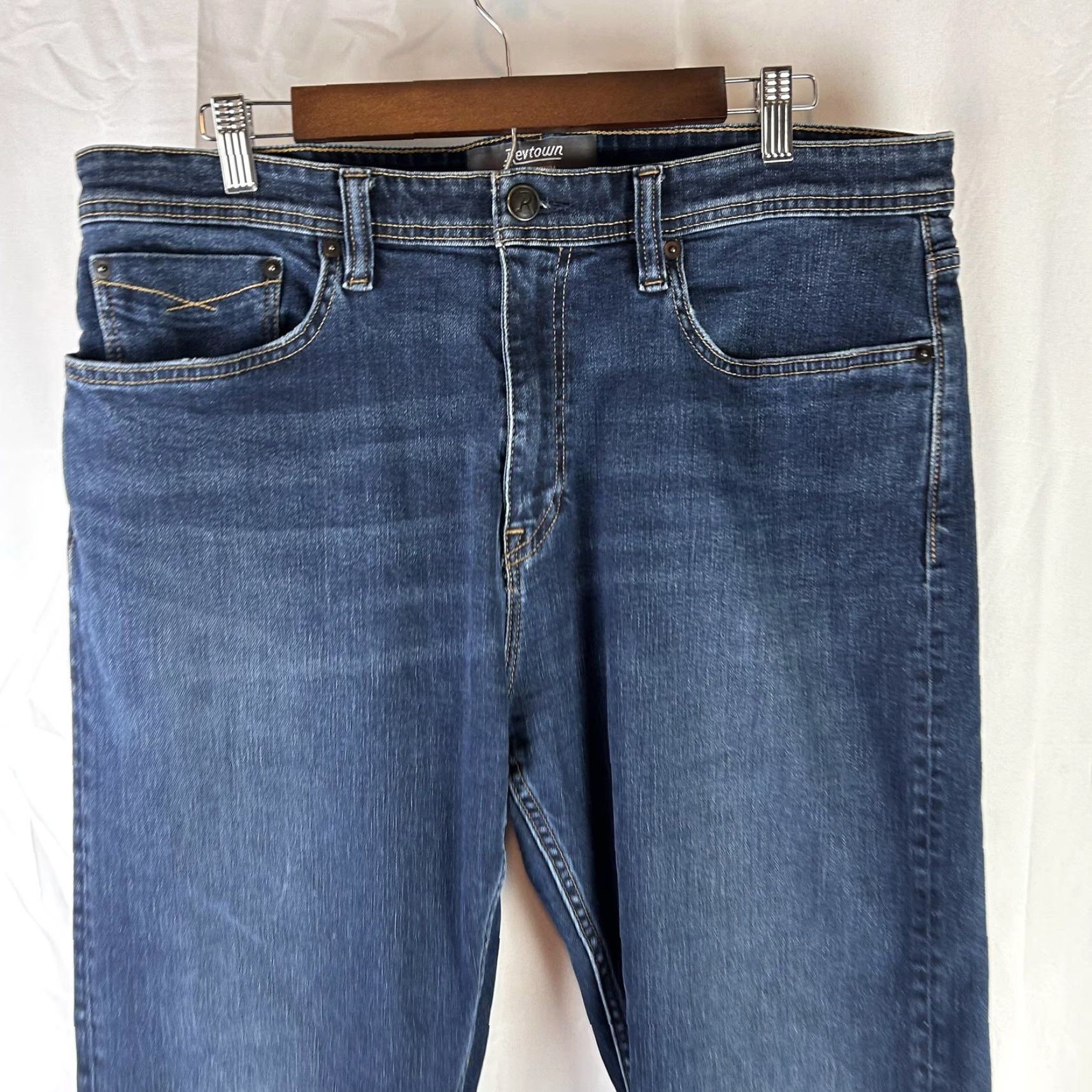 Denime Revtown Decade Denim Sharp Jeans Mens 36x32 Blue Straight Stretch 5-Pocket Size US 36 / EU 52 - 2 Thumbnail