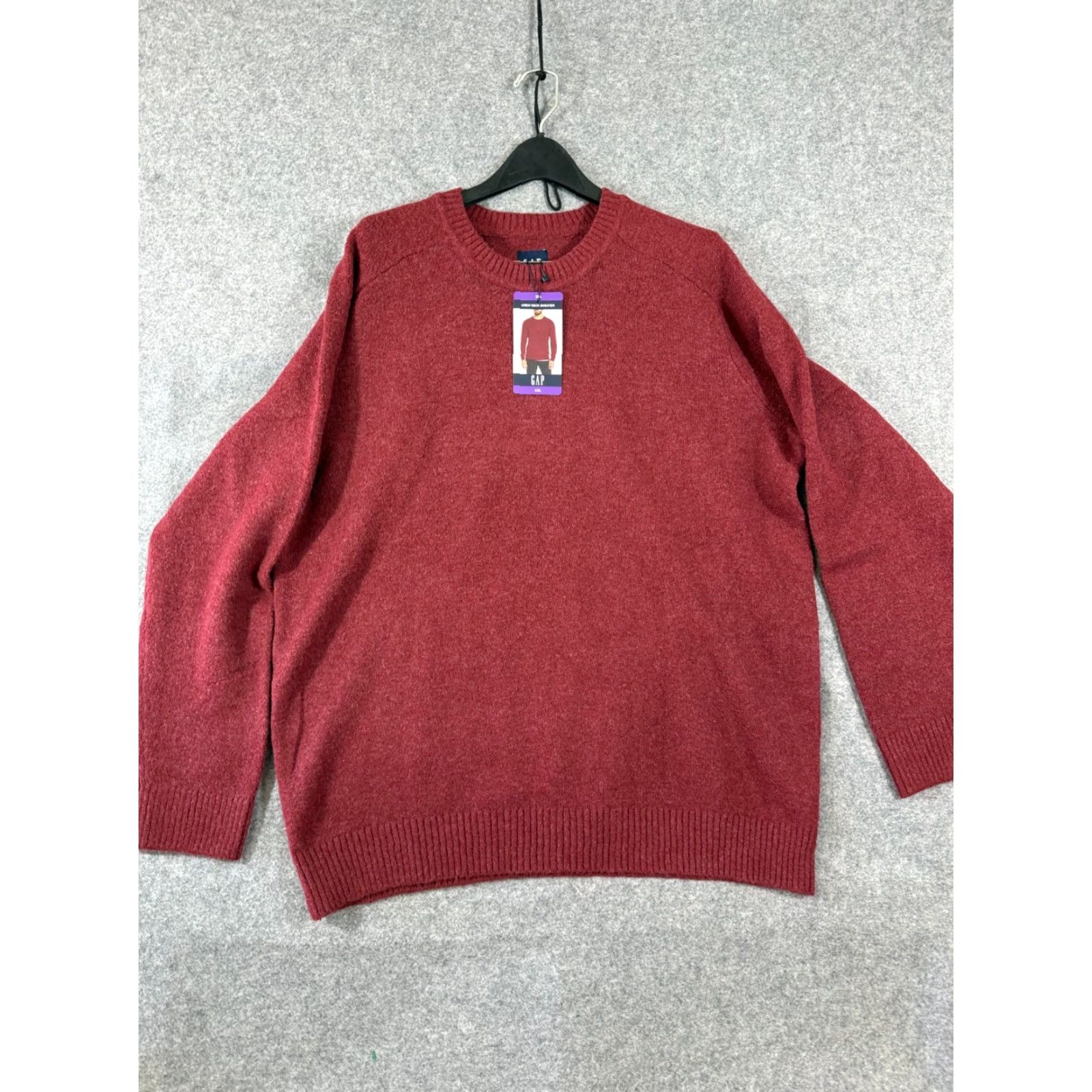 Gap Gap Sweater Mens 2XL Red Wool Blend Stretch Crew Neck Raglan Sleeve NWT Size US XXL / EU 58 / 5 - 3 Thumbnail