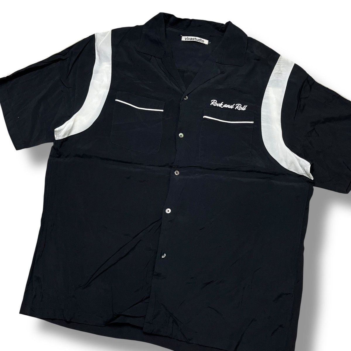 Vivastudio Rare Vivastudio loop collar bowling shirt Rock And Roll Size US L / EU 52-54 / 3 - 2 Thumbnail