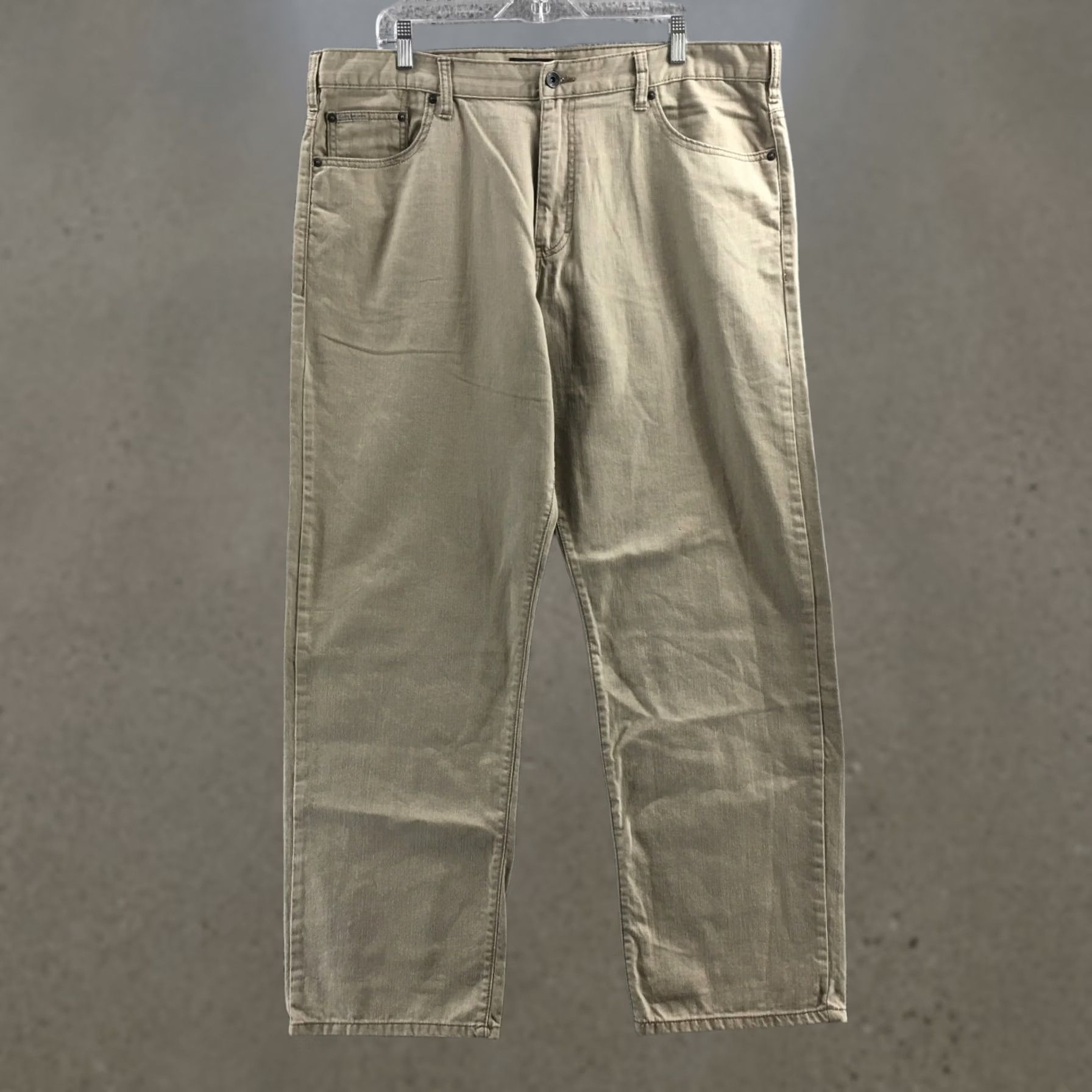 Calvin Klein Calvin Klein Jeans Mens Straight Leg 40x32 Beige Denim Cotton 5-Pocket Regular Slim Jeans Boys Mens? Size US 40 / EU 56 - 1 Thumbnail