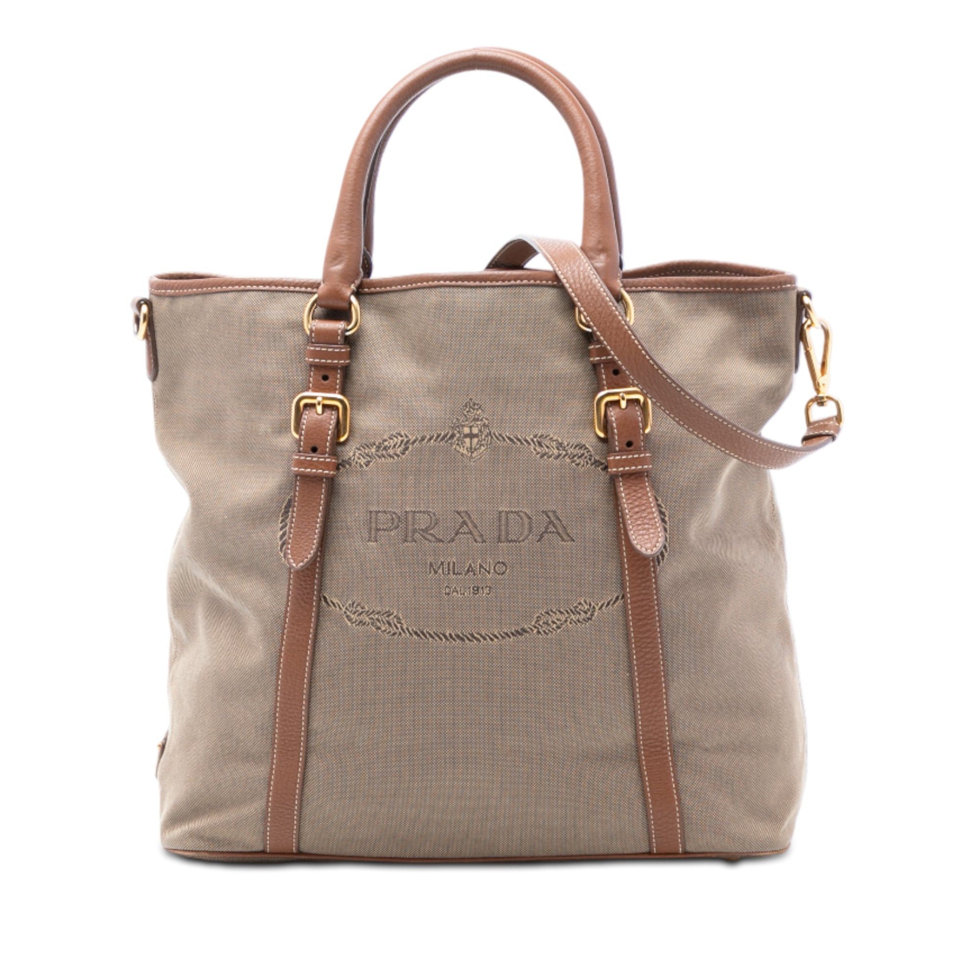 Prada Canvas Canapa Logo Satchel Size ONE SIZE - 1 Thumbnail