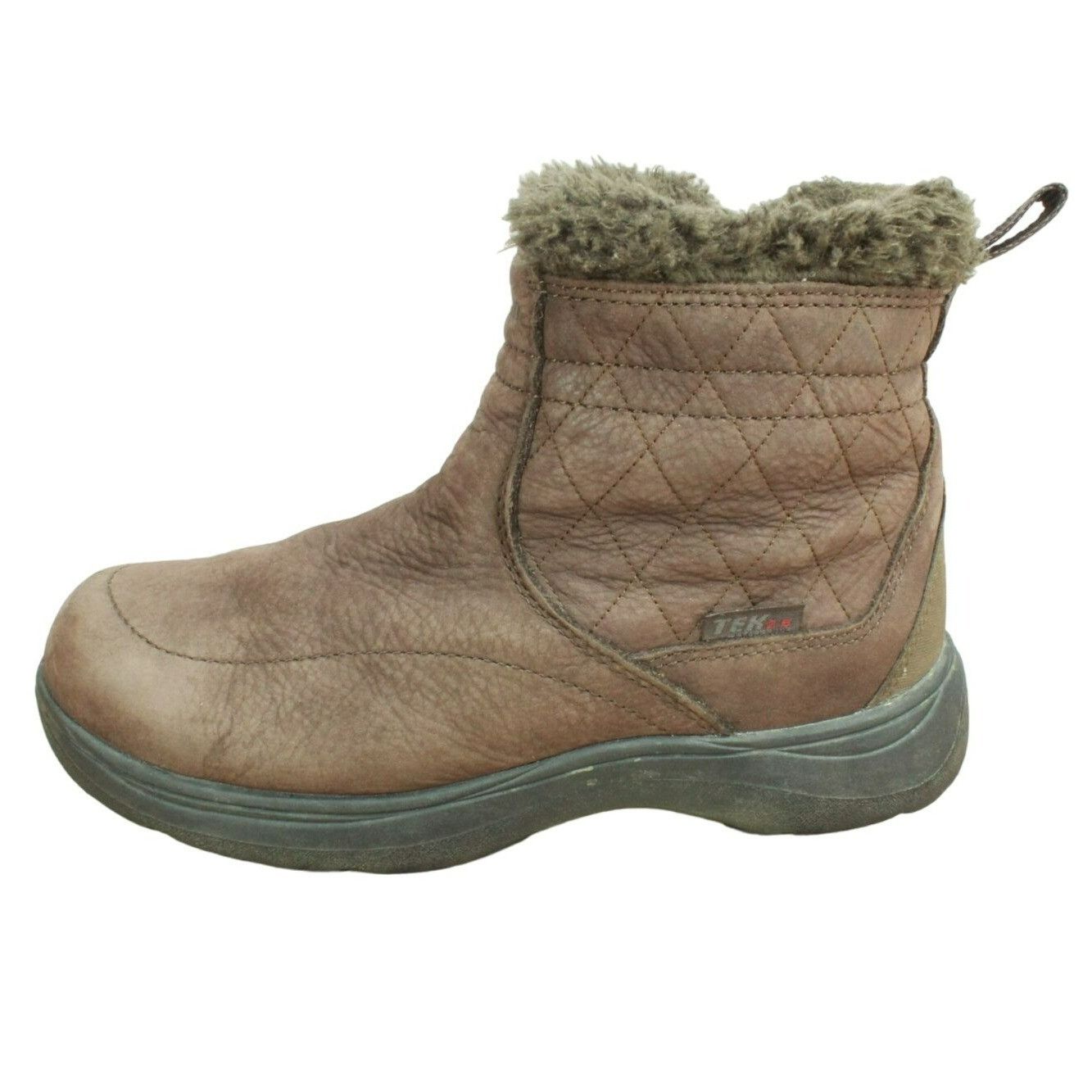 L.L. Bean LL Bean Suede Waterproof Quilted Insulated Winter Boots Size US 7 / IT 37 - 2 Thumbnail