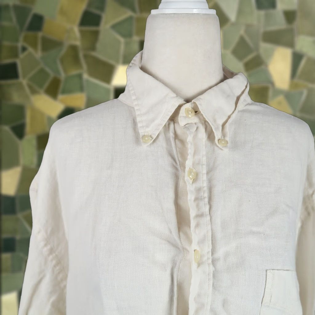 Eddie Bauer Eddie Bauer Cream 100% Linen Long Sleeve Button-Down Shirt Mens L Size US L / EU 52-54 / 3 - 1 Thumbnail