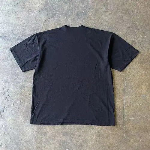 Japanese Brand Black washed vintage loose whale print t-shirt Size US M / EU 48-50 / 2 - 2 Thumbnail