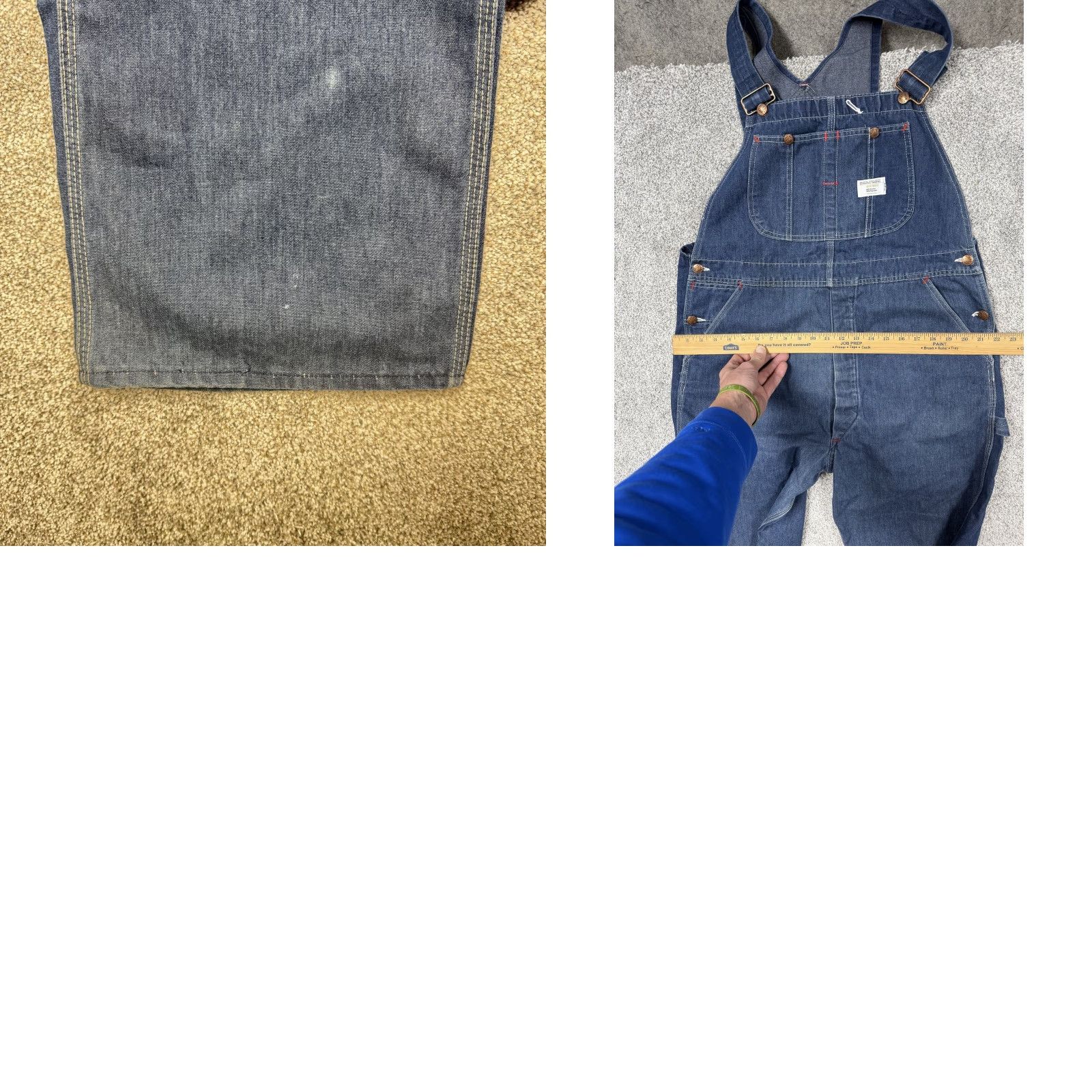 Vintage VINTAGE Big Mac Denim Bib Overalls Mens 44x30.5 Blue Square Back Workwear Utility Pants Size US 44 / EU 60 - 10 Thumbnail