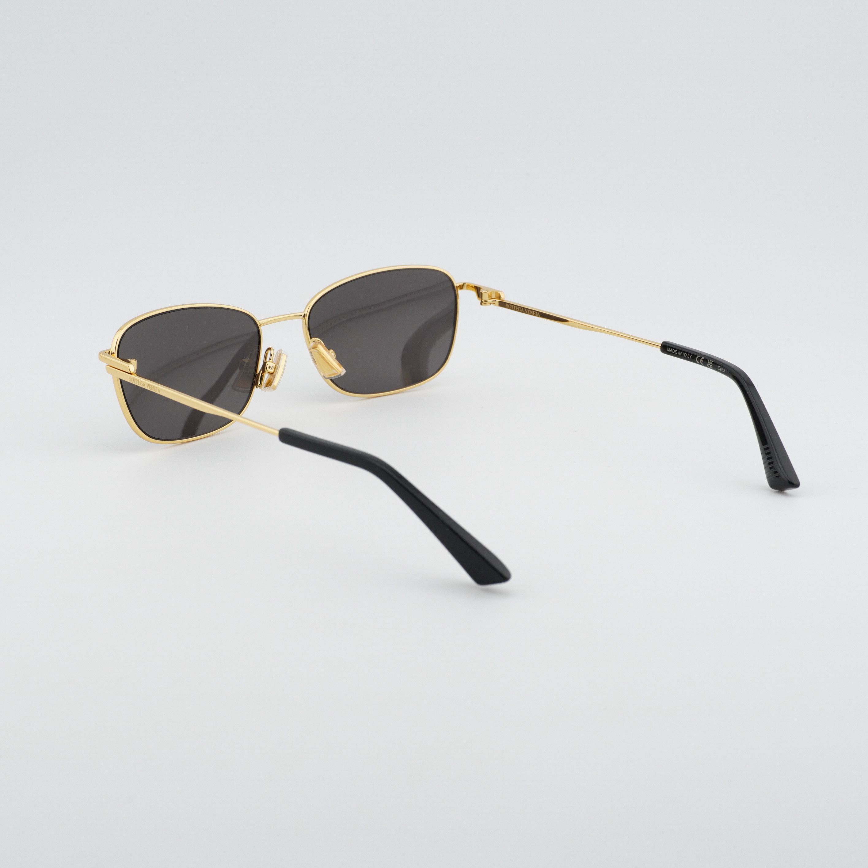 Bottega Veneta Bottega Veneta BV1300S 001 Sunglasses Gold Rectangle Frame Size ONE SIZE - 7 Thumbnail