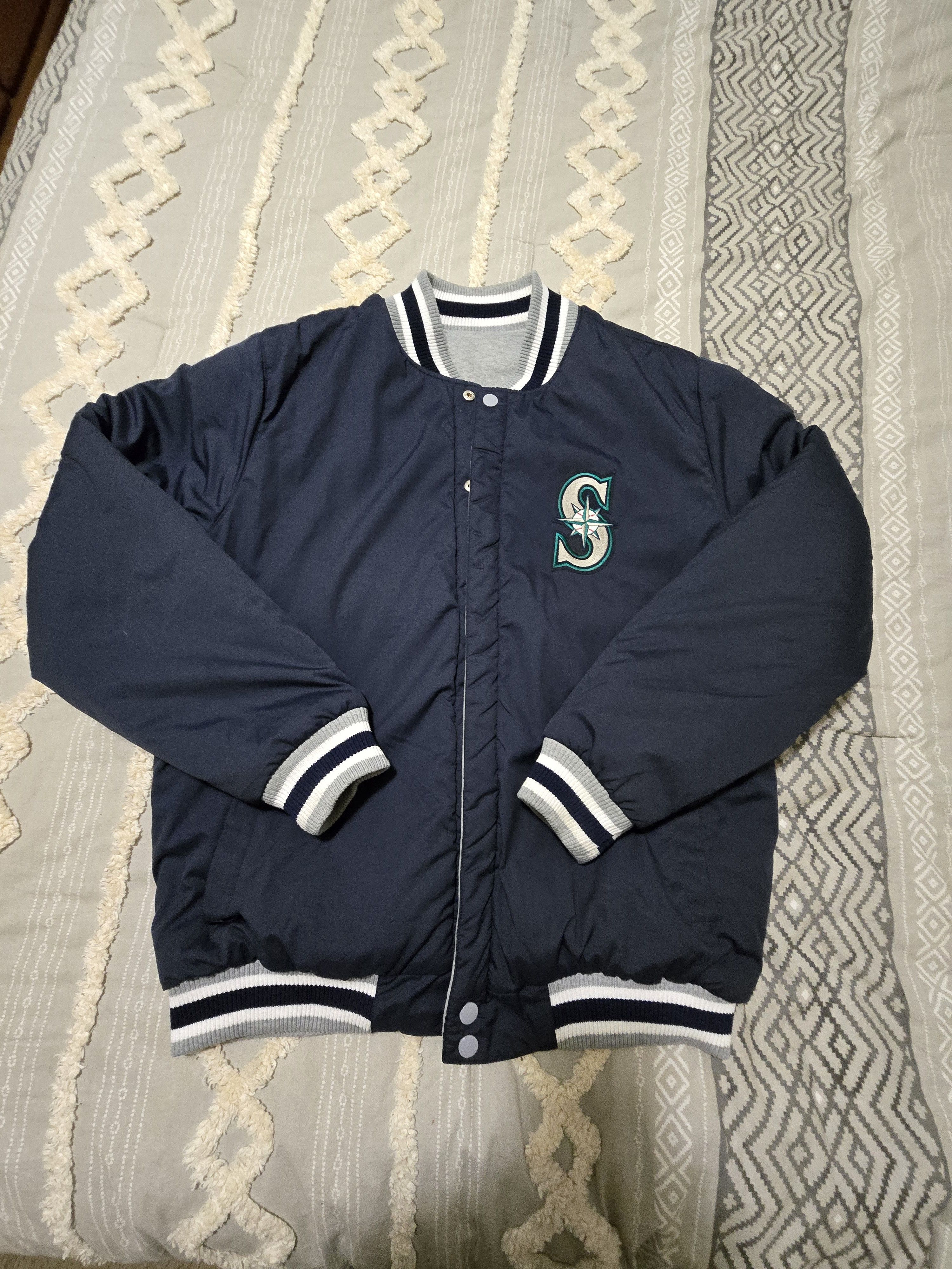 JH Design Seattle mariners jh design reversible snap jacket Size US XL / EU 56 / 4 - 4 Thumbnail