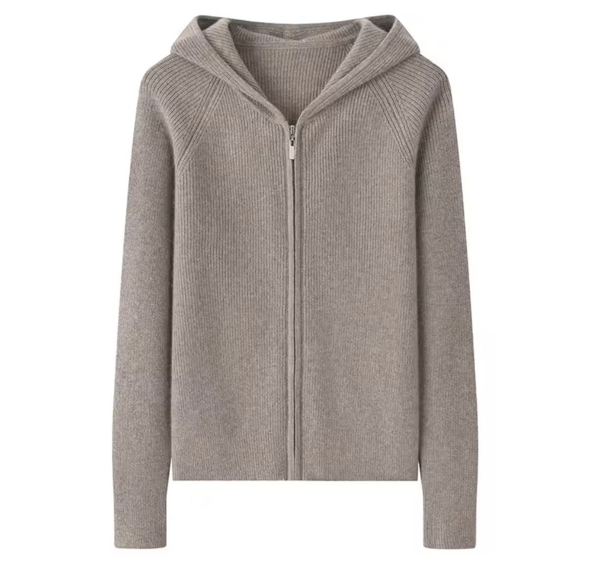 Extreme Cashmere Cashmere 100% Zipper Basic Casual Cardigan Beige Sweater Size L / US 10 / IT 46 - 1 Thumbnail