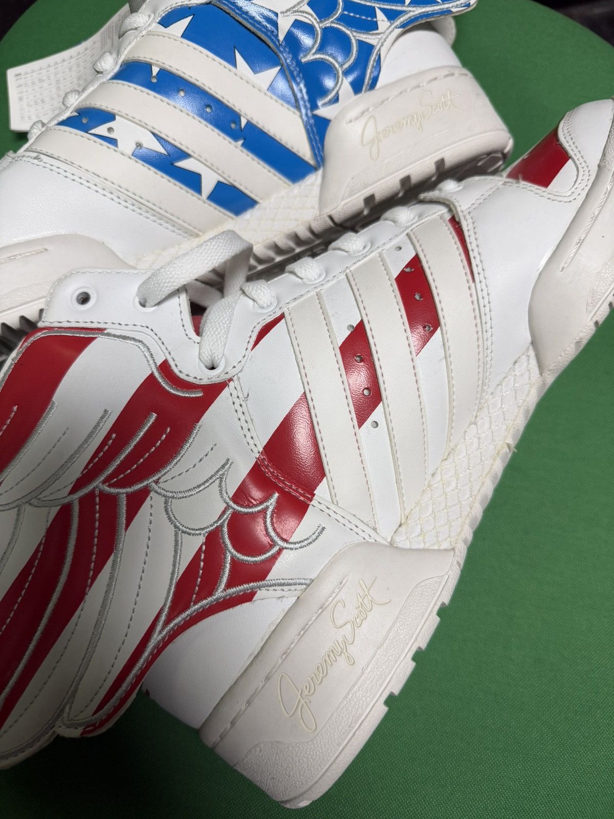 Adidas × Jeremy Scott Adidas Jeremy Scott Wings 2.0 Stars and Stripes Size US 11.5 / EU 44-45 - 9 Thumbnail