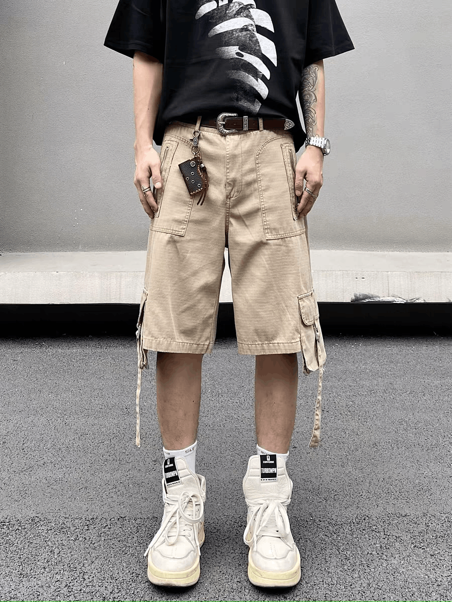 Japanese Brand Retro Hip Hop Multi-Pocket Loose Casual Shorts Size US 30 / EU 46 - 5 Thumbnail