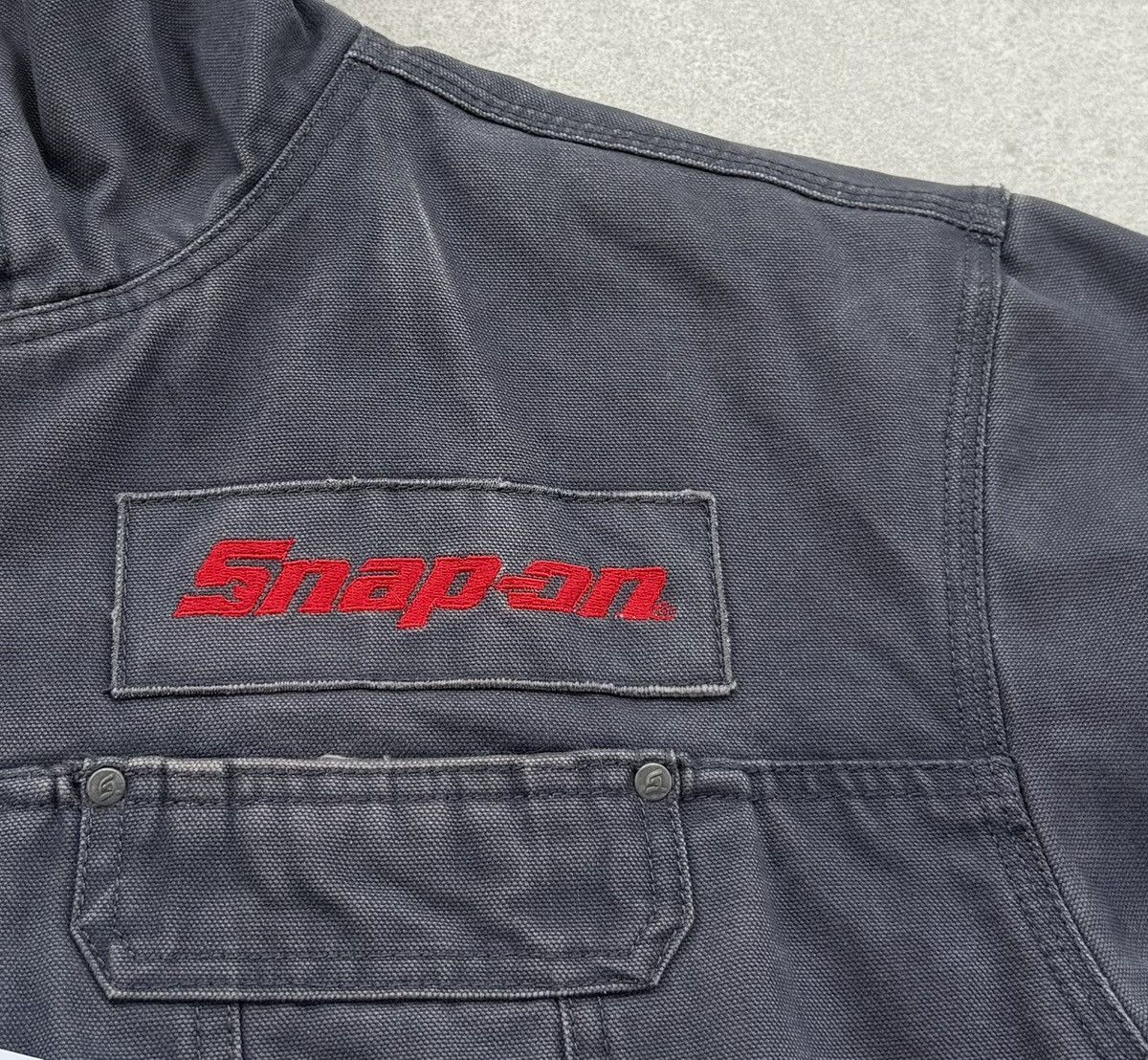 Vintage Vintage Snap-on Lined Quilted Canvas Hooded Work Jacket Size US XL / EU 56 / 4 - 9 Thumbnail
