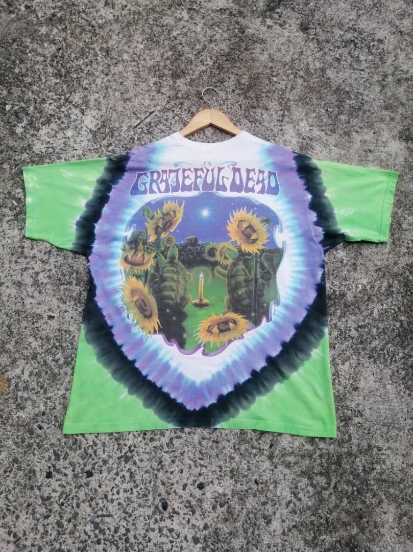 Band Tees × Grateful Dead × Vintage Vintage 90s Grateful Dead Terrapin Sunflower Tie Dye Tee Size US L / EU 52-54 / 3 - 2 Thumbnail