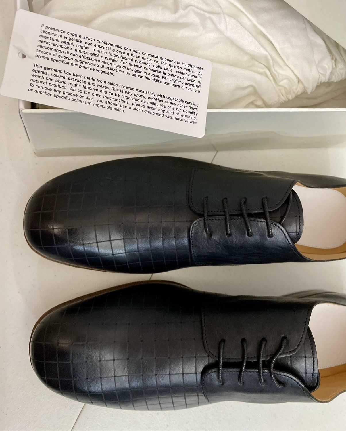 Maison Margiela Maison Margiela 22 🇮🇹 Black Veg Tan Laser Matrix Derby 11 New Size US 11 / EU 44 - 15 Thumbnail