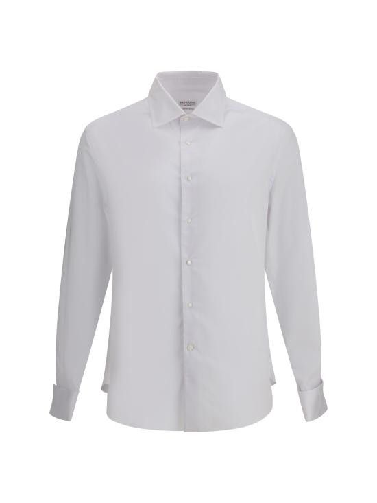 Brunello Cucinelli BRUNELLO CUCINELLI Men Long Tops MR620S1889 CCB50 WHITE Size US S / EU 44-46 / 1 - 1 Thumbnail