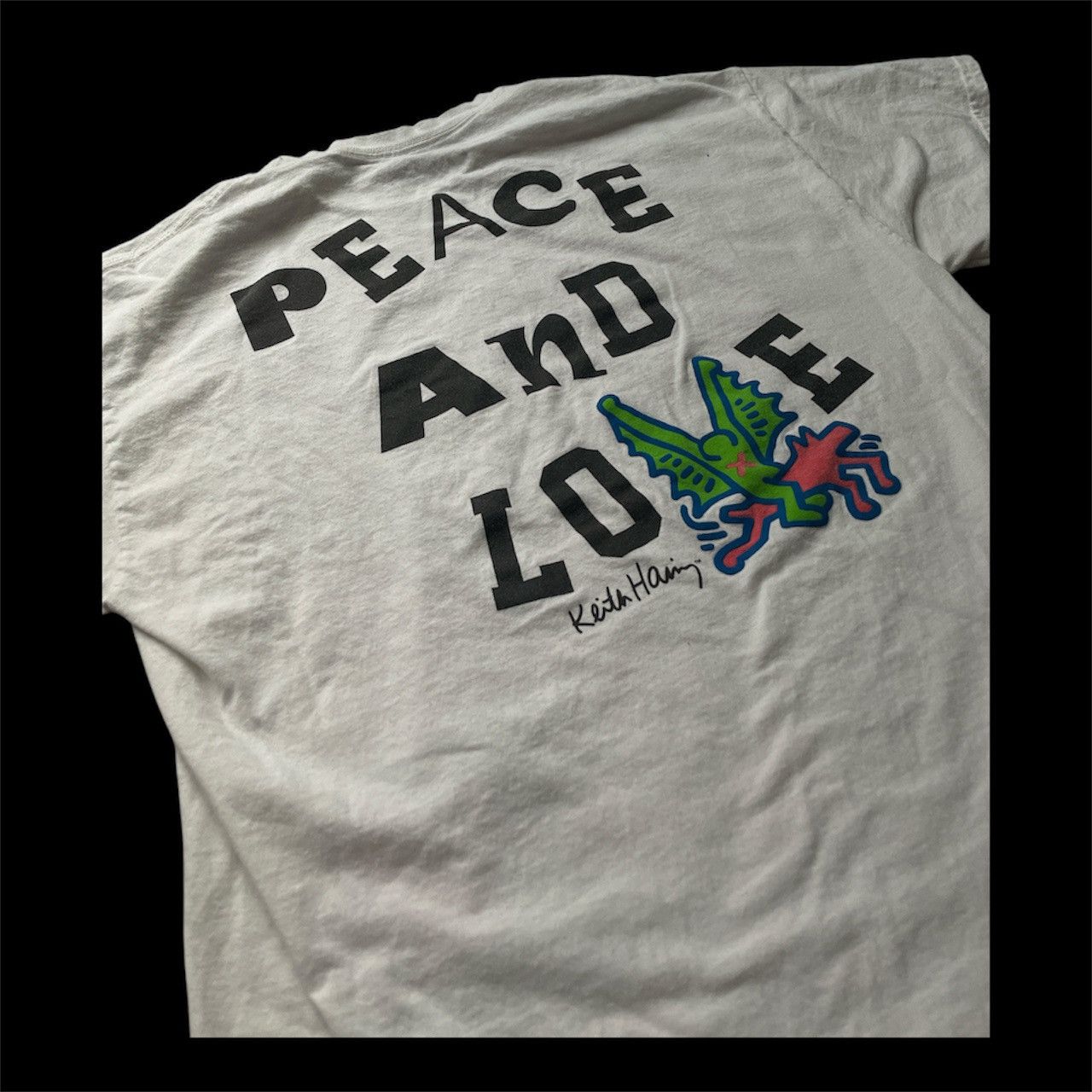 Keith Haring Keith Haring “Peace And Love” T-shirt Size US XL / EU 56 / 4 - 4 Thumbnail
