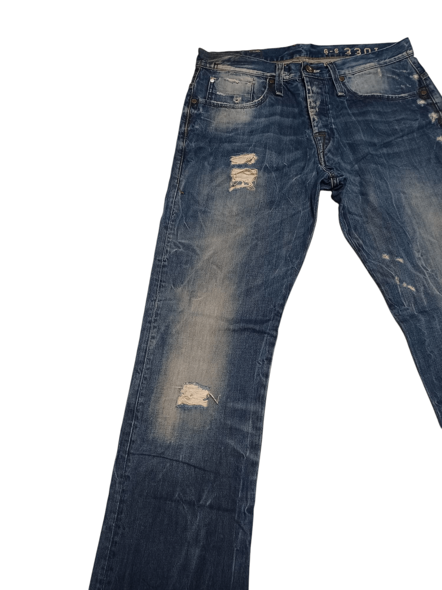 G-Star G STAR RAW DISTRESSED FIRE AVANT GARDE JEANS DENIM Size US 34 / EU 50 - 3 Thumbnail