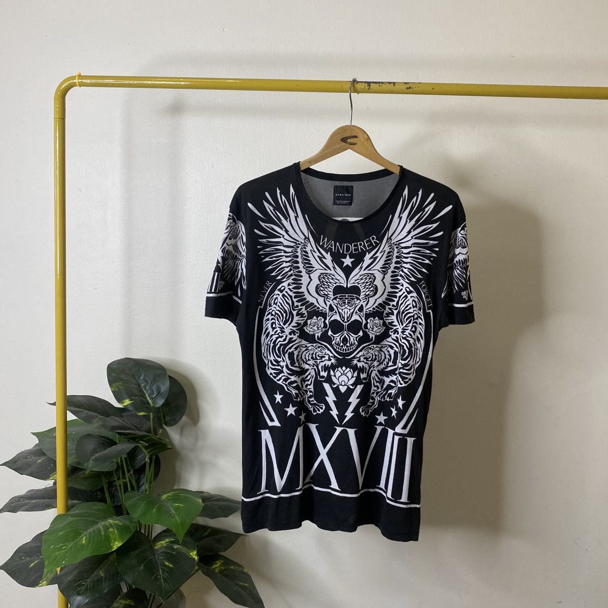 Zara Zara Man Affliction Design AllOverPrint T Shirt Size US M / EU 48-50 / 2 - 1 Thumbnail