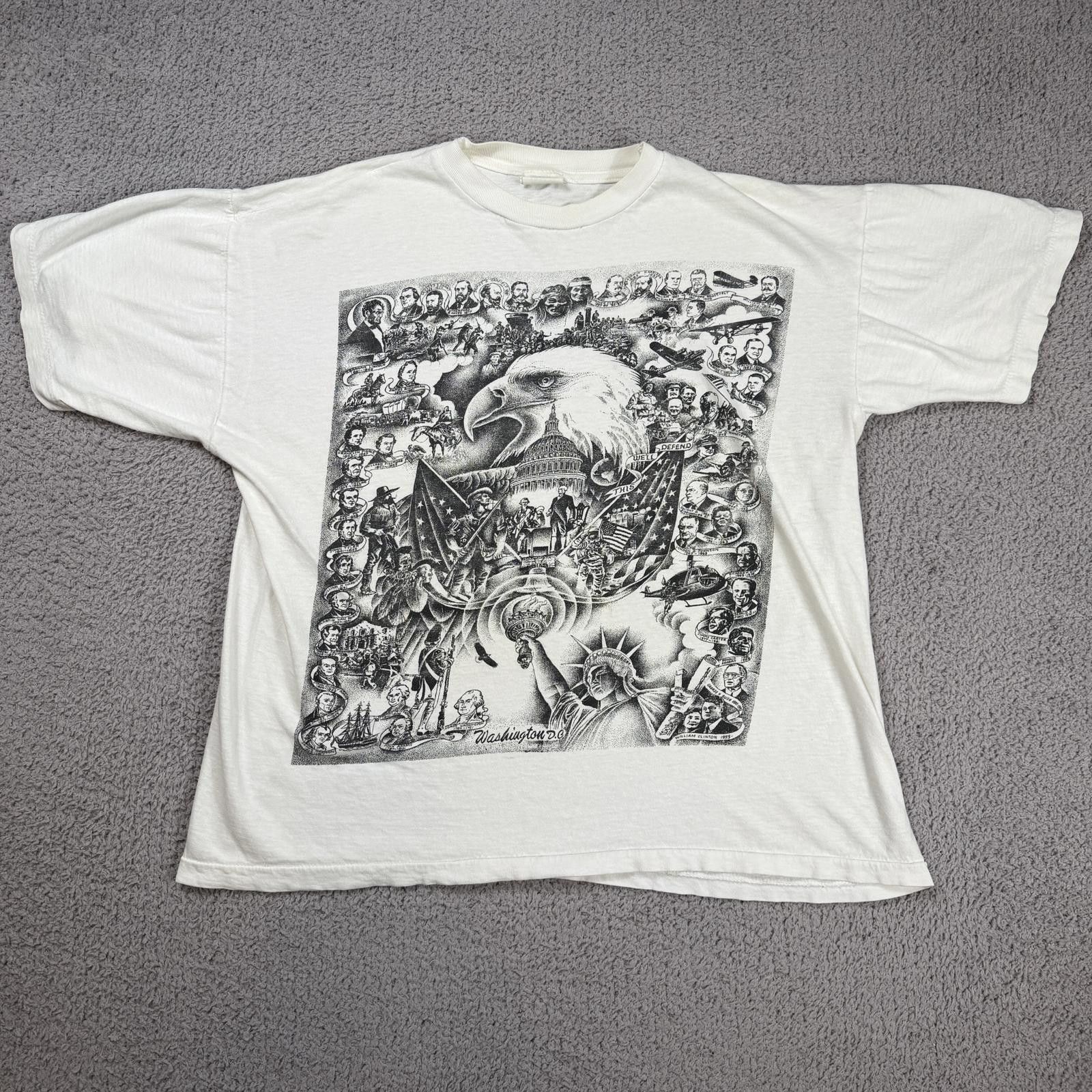 Evan Picone Vintage 90s EVANS Washington DC American T Shirt Mens L Size US XL / EU 56 / 4 - 1 Thumbnail