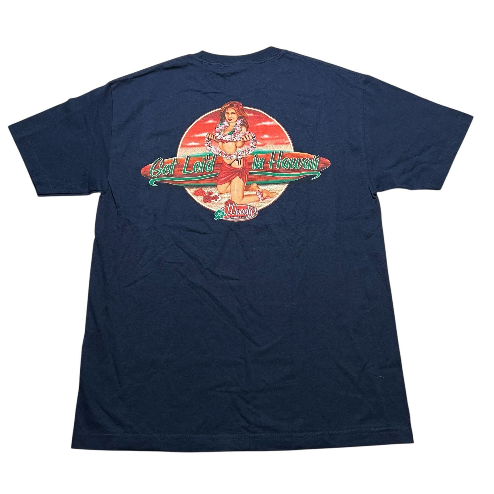 Alstyle Vintage Woody’s Longboards Hawaii Get Lei’d T-Shirt L Surf Size US L / EU 52-54 / 3 - 1 Thumbnail