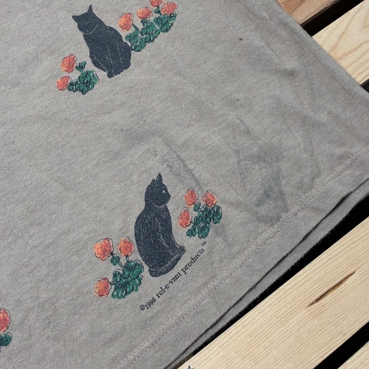 Other Vintage Black Cats & Flowers Tan AOP Nature Tee Size Large Size US L / EU 52-54 / 3 - 5 Thumbnail