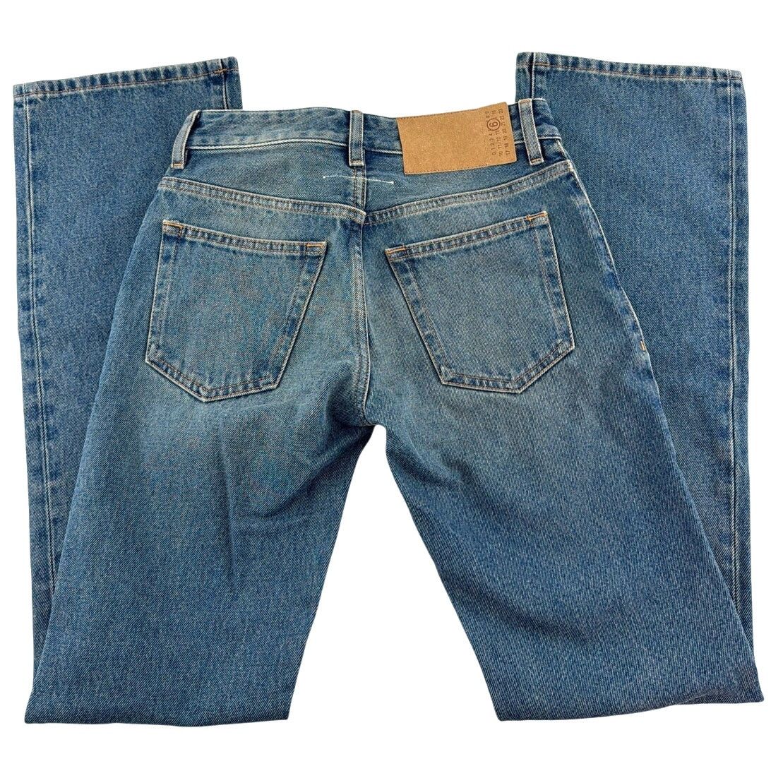 Maison Margiela MM6 Maison Margiela Blue Mid-Rise Straight Jeans Size 25 Size 33" - 7 Thumbnail