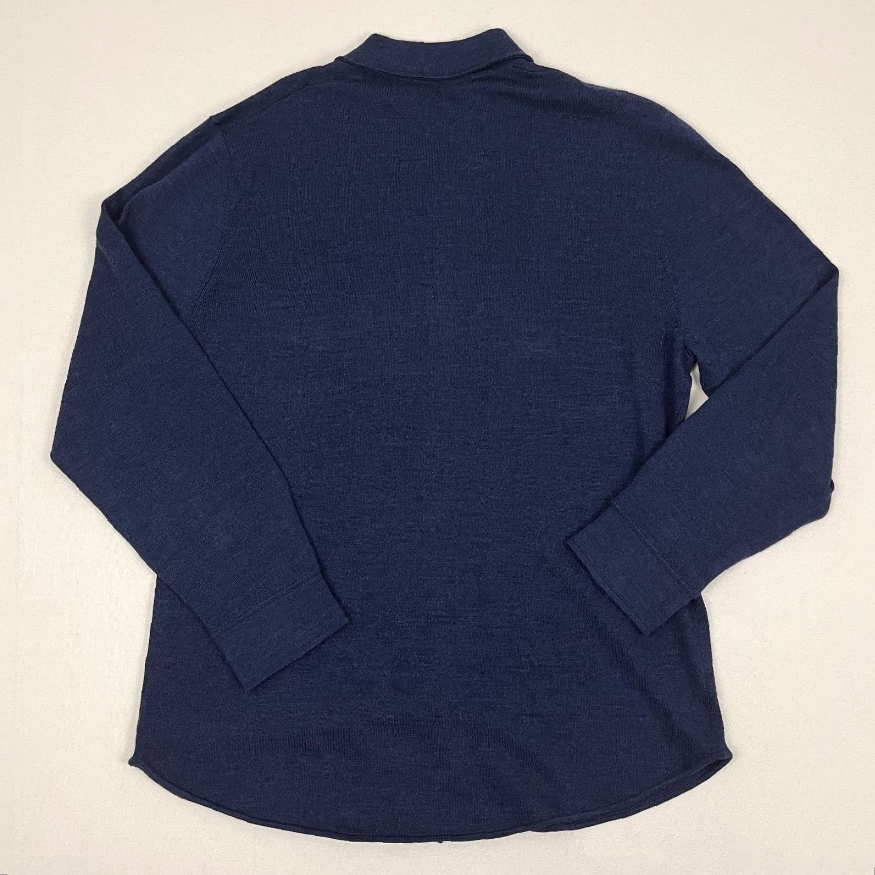 Vintage Thomas Dean Sweater Men Large Blue Wool Blend Button Up Office Casual Dress Prep Size US L / EU 52-54 / 3 - 7 Thumbnail