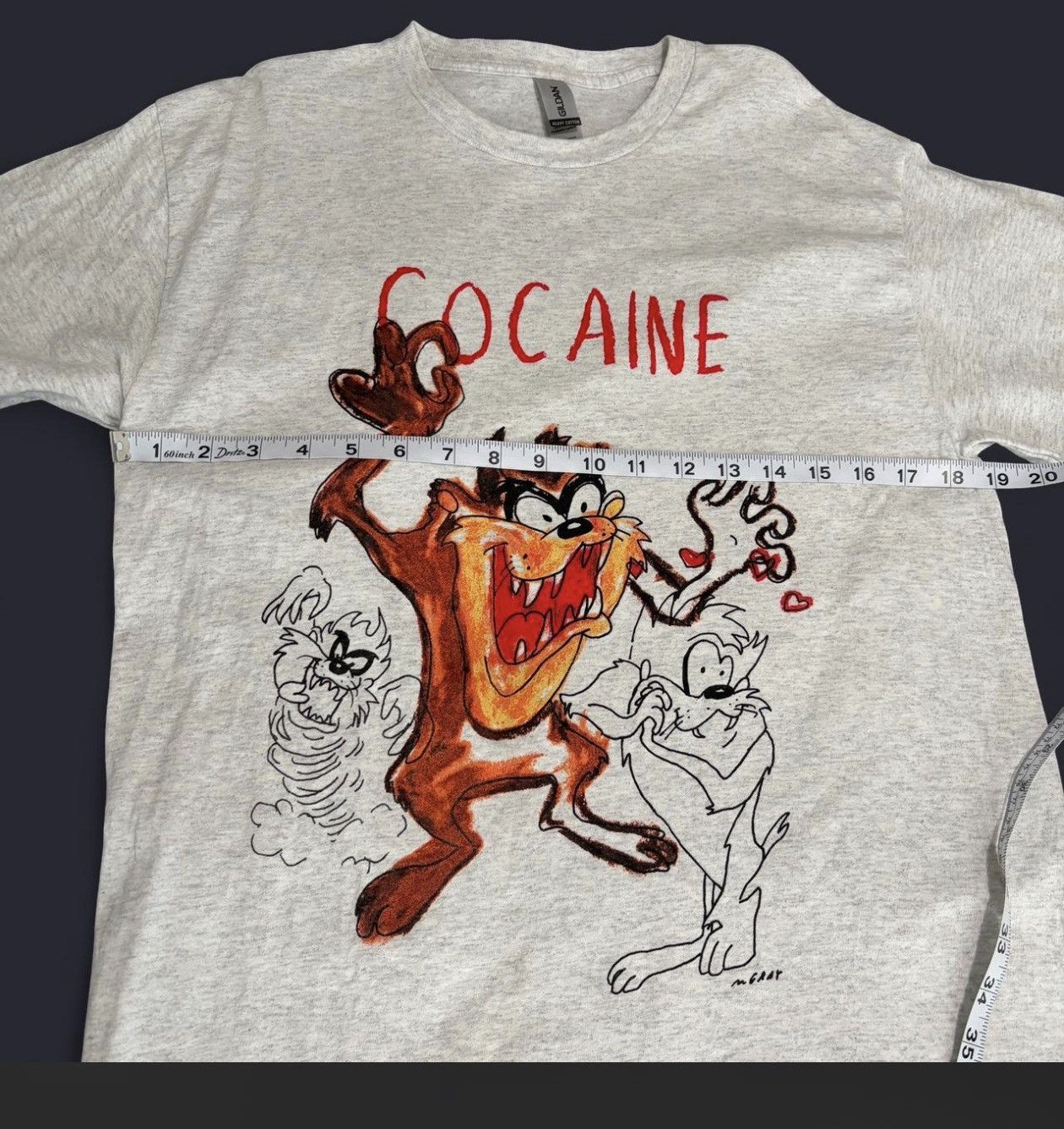 Other Taz Tasmanian Devil Graphic Gray Cotton T-Shirt Men’s Size M Size US M / EU 48-50 / 2 - 4 Thumbnail